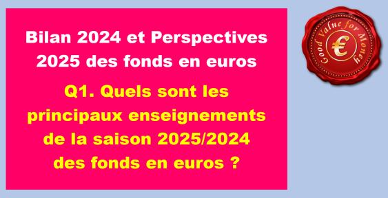 Q1. Quels sont les principaux enseignements de la saison 2025/2024 des fonds en euros ?