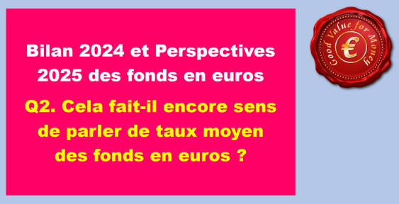 Q2. Cela fait-il encore sens de parler de taux moyen des fonds en euros ?