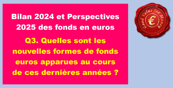 Q3. Quelles sont les nouvelles formes de fonds euros apparues au cours de ces dernières années ?
