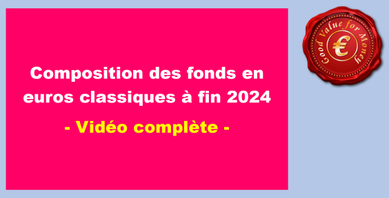 Composition des fonds en euros classiques à fin 2024